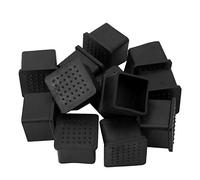 RGbussitw Pavimento della Gamba Sedia in Gomma, o 8 Pezzi | Quadrato nero for le gambe del divano, del tavolo della sedia(Black C)