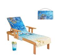 rge Ocean, copertura per lettino da giardino, in microfibra, ad asciugatura rapida, con 2 tasche, in morbida spugna, adatto per piscina, spiaggia e giardino