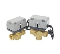 RGKYFUKL 1 valvola motorizzata a Due Vie e Tre Vie in Ottone VC6013/4013 DN15 DN20 DN25 for Fan Coil HVAC, 1/2", 3/4", 1", AC220V(1",VC6013_AC220V_Three Way)