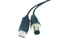 RGKYFUKL Cavo di Comunicazione SERIALE con CONVERTITORE da USB A M12 8PIN RS232 Chip FT232RL for BILANCI della Serie ICS su Host PC(1.8m,Straight Connector)