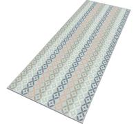 Rglxing Tappeto a Pelo Corto 90X140CM Anti-Macchia & Antiscivolo -Tappeto Lavabile per Cucina/Corridoio Lungo/Ingresso Bagno marrone-Blu