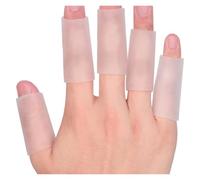 RGOEMHJ 10 Pezzi di Protezione Trasparente for Le Dita, Colore della Pelle, Manicotti in Silicone, proteggono Il Sollievo dalle vesciche dei Calli Adatto per Cucire e Scrivere(Clear)