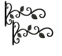 RGOEMHJ Appendiabiti for piante in ferro 2-4 for vasi da fiori for interni ed esterni Scaffale for montaggio a parete con cestino in metallo stile vintage per fioriere(4 Pcs Plant Hooks)