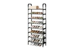 RGOEMHJ Semplice scarpiera a più strati, mobiletto portaoggetti multiuso, nera, scaffale salvaspazio for il soggiorno per scarpe