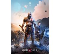 RGPTBDWR Olio su tela Poster God of War Ragnarok 2022 Poster - Arte da parete a tema Kratos per la decorazione di una sala giochi 50x70CM Senza cornice