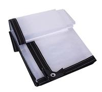 RGRE Telo Impermeabile Trasparente con Occhielli 2x8m, Telo Impermeabile Esterno, Telone Protettivo per Balcone, Camper, Gazebo E Giardino, Teloni per Coperture