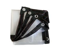 RGRE Telone Impermeabile Trasparente con Occhielli 4x4m, Telone Impermeabile per Esterno PE, Telone da Esterni, Teloni Rinforzati Impermeabili, Telo di Protezione per Piante