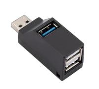rgrfgQWDS Hub USB 3.0 a 3 porte, splitter USB portatile, adattatore USB multiporta, espansione per desktop, laptop, chiavette, HDD, PC, tastiere (bianco)