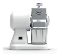 Grattugia Elettrica Robusta Junior con Rullo in Acciaio Inox Potenza 150 W Contenitore Estraibile con Coperchio Salvafreschezza Colore Bianco