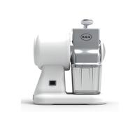 Grattugia Elettrica Robusta Junior con Rullo in Acciaio Inox Potenza 150 W Contenitore Estraibile con Coperchio Salvafreschezza Colore Bianco