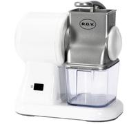 Grattugia Elettrica Robusta Junior con Rullo in Acciaio Inox Potenza 150 W Contenitore Estraibile con Coperchio Salvafreschezza Colore Bianco