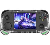 RGXX6H Gioco portatile retrò, RGXX gioco portatile con schermo da 3,5 pollici, precaricato 8000/15000 giochi, RGXX6H supporta batteria Hall Rocker da 3000 mAh (64G nero trasparente)