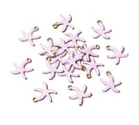 RGYBAO 20 decorazioni da appendere a forma di stella marina, facili da installare, accessori per gioielli, ciondoli per vari stili di interni, 10.5x10mm, Acciaio inossidabile, Nessuna pietra preziosa
