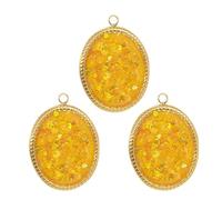 RGYBAO 3 eleganti ciondoli in acciaio placcato oro a forma di girasoli per donne, con carta dei tarocchi smaltata e ciondolo a forma di stella a mezzaluna, 2x1.5cm, Acciaio al titanio, Nessuna pietra