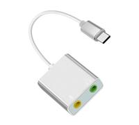 RGYBAO Adattatore audio USB, scheda audio esterna per PC e laptop, adattatore per microfoni USB a 3,5 mm per altoparlante cuffie