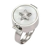 RGYBAO Anelli eleganti in acciaio inox con design a farfalla, comodi da indossare per qualsiasi dimensione di dito, impilabili e minimalisti, One Size, come descritto, come descritto