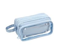 RGYBAO Astuccio multistrato, con manico, ad alta capacità, per matite, penne, matite staccabili, Blu, 215x90mm, come da immagine