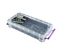 RGYBAO Astuccio trasparente per matite, organizer da scrivania, portapenne, impilabile, piccola scatola portaoggetti per studenti, come da immagine, 8.3x3.5x19.3cm, come da immagine