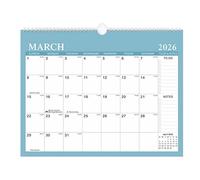 RGYBAO Calendario mensile 2026 da parete in carta artistica di alta qualità, da appendere alla parete, con illustrazioni in grassetto e grandi marcature per la data