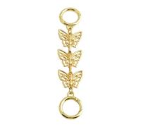 RGYBAO Catena di estensione per gioielli con chiusura a farfalla lunghezza regolabile per collane bracciali in lega estensore farfalla ascelle gioielli catena, Medio, come descritto, come descritto