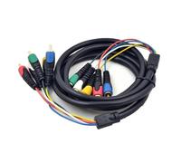 RGYBAO Cavo da 5RCA a 5RCA con design contro le interferenze, lunghezza 1,8 m, cavo di prolunga video per trasmissione audio e video, cavo placcato oro