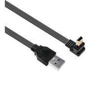 RGYBAO Cavo piatto in silicone ad angolo retto da USB a USB, adatto per la ricarica di 480 mbps, trasferimento dati per smartphone maschio