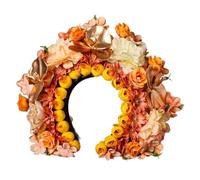RGYBAO Cerchietto per capelli da sposa con fiori artificiali e perle, accessorio per capelli alla moda per matrimoni