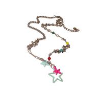 RGYBAO Collana con ciondolo a forma di stella, design confortevole, per abiti casual, collana con perline colorate a forma di stella, One Size, come descritto, come descritto