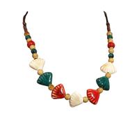 RGYBAO Collana con perline alla moda, realizzata a mano, con perline colorate, delicata catena per il collo, adatta per amanti della moda, Adjustable, Perline, Nessuna pietra preziosa