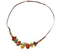 RGYBAO Collana con perline alla moda, realizzata a mano, con perline colorate, delicata catena per il collo, adatta per amanti della moda, Adjustable, Perline, Nessuna pietra preziosa