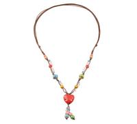 RGYBAO Collana con perline alla moda, realizzata a mano, con perline colorate, delicata catena per il collo, adatta per amanti della moda, Adjustable, Perline, Nessuna pietra preziosa