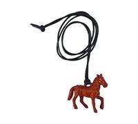 RGYBAO Comoda collana regolabile in pelle con ciondolo a forma di cavallo in acrilico leggero che assicura un aspetto elegante e alla moda con ciondolo in acrilico per maglione, One Size, come
