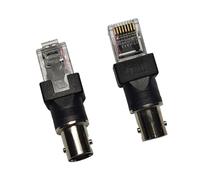 RGYBAO Convertitori da BNC a RJ45 Adattatore BNC femmina a RJ45 maschio coassiali coassiali barili accoppiatori adattatori connettori per tester di linea