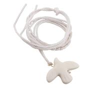 RGYBAO Elegante collana bianca con colombe della pace che simboleggia l'amore e le speranze eleganti orecchini pendenti adatti per donne e ragazze regalo, 39 cm, Resina, Nessuna pietra preziosa