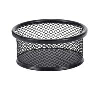 RGYBAO Eleganti organizzatori da scrivania rotondi in metallo per graffette puntine da disegno piccole forniture per ufficio con base antiscivolo design aperto superiore