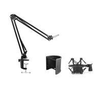 RGYBAO NB35 - Supporto per microfoni da tavolo, orientabili e MS089SV, colore: Argento