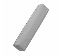 RGYBAO Piccolo astuccio in pelle, leggero, con cerniera, per penne, trucchi, per studenti, adulti, donne, uomini, grigio, 19x3.5x3.50cm, come da immagine