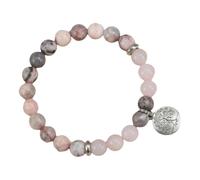 RGYBAO Rose Equid Stone Tree Bangle Natural Recovery Power for Reflection Stretching Addons Gioielli Artigianali Permanenti Presente Texture Unica Pietra Stretching Bangle