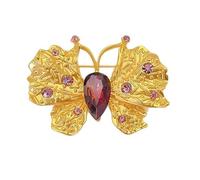 RGYBAO Spille a farfalla dorate alla moda eleganti con struttura in lega a forma di farfalla per maglione e cappotto accessori da donna, 5.7*4.1cm, Metallo, Nessuna pietra preziosa
