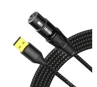 RGYBAO Studio - Cavo standard da USB A a doppio XL.R, 1,5 m, placcato oro, conclusioni contro il piano di intervento, agitatori audio coerenti, cavo audio bilanciato da USB a XL.R