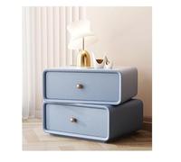 RGZFYH Bedside Comodino Moderno Girevole con 2 cassetti, Struttura Minimalista in Legno massello + Comodino in Pelle Microfibra, comò, tavolino portaoggetti per Camera da Letto, Soggiorno Comodini