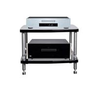 RGZFYH HIFI Rack Rack audio a torre da 1/2/3/4 livelli, supporto stereo HiFi angolare, mobile audiovisivo in legno, robusto supporto for giradischi, for la casa TV(2 tier)