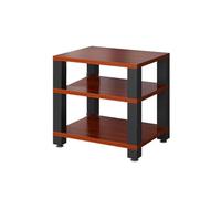 RGZFYH HIFI Rack Supporto for console di gioco in legno, supporto for media AV, moderno supporto for giradischi, mobile stereo, torre audio multimediale for home office theater TV(Bruin,3 Tier)