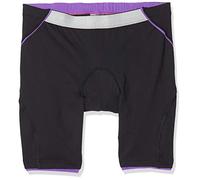 RH+ Fusion W Short, Apparel Bike Bibshort Donna, Black-Purple, XXL