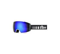 rh+ Occhiali da sci unisex con codice, bianco opaco, lenti Revo Blue/El Black-White, taglia unica