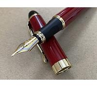 Rhapsody Jinhao x450 - Penna stilografica con punta media da 0,5 mm, inchiostro (linee rosse e nere)