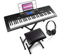 Rhapsody61M - Tastiera Midi con 61 tasti E-Piano, 600 suoni, dinamica di battita, USB, MP3, display, funzione di apprendimento, altoparlante, MIDI, connettore Aux (Tastiera Set)