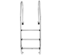 Rhawuy 3 Step Swimming Pool Ladder | 304 Stainless Steel Secure Grip Pedal | Protective Equipment for Inground/Above Ground Pools | Sturdy 17kg with Secure Handrail