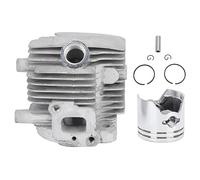 Rhawuy 34mm Cylinder Piston Assembly Kit | Aluminum Alloy Replacement for G26L 226 Chainsaw | Long - Lasting & High Hardness | Easy Installation with 6 Piston Units