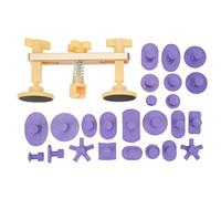 Rhawuy Car Dent Puller Kit | Paintless Dent Repair Tool for Cars/SUVs/Trucks | Double Pole Bridge Lifter with 24 Tabs, ABS & Metal Body